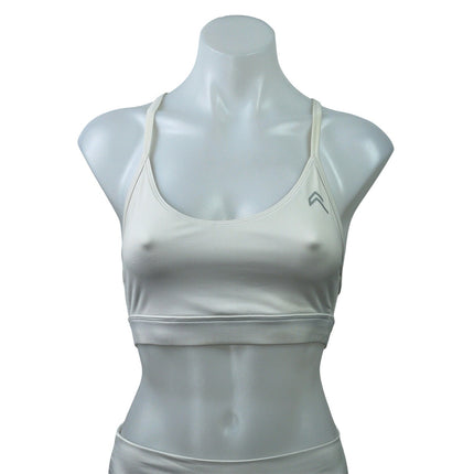 Oner Active Everyday White Racerback Workout Active Sports Bra Crop Tank Top S