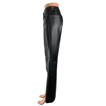 Aritzia Wilfred Women's Faux Leather Vegan Flared Bootcut Trousers Pants Size 4