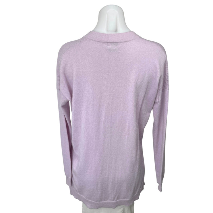 Vince Women's Purple 100% Cashmere V Neck Long Sleeve Pullover Sweater Top Sz XS