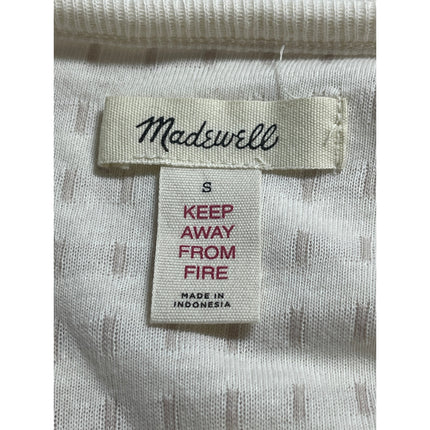 Madewell Beige Striped Sleeveless V-Neck Cami Camisole Mini Tank Shift Dress S