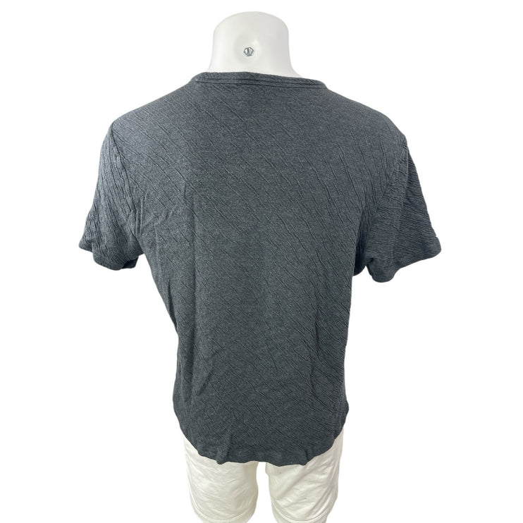 Faherty Mens Cotton Dark Gray Crew Neck Short Sleeve Basic Tee T-Shirt Top Sz XL