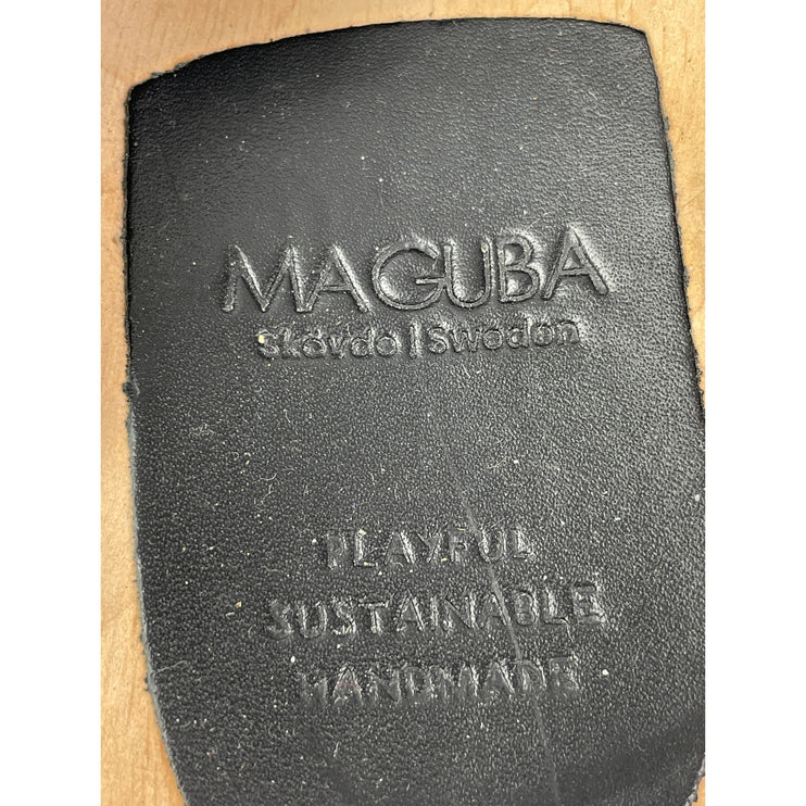 Maguba Berkeley Women's Black Leather Round Slip On Clogs Mules Shoes Size 10