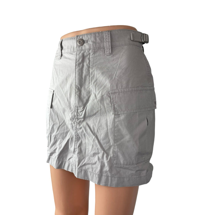 NEW Aritzia TNA Soft Supply Gray Mid Rise Mini Straight Utility Cargo Skirt Sz 2