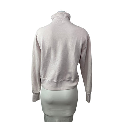 Sundry Gray Mock Neck Long Sleeve Crop Gym Activewear Sweater Sweatshirt Top 0