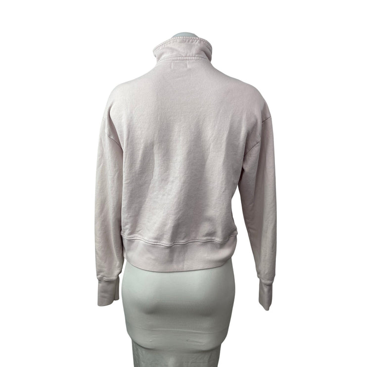 Sundry Gray Mock Neck Long Sleeve Crop Gym Activewear Sweater Sweatshirt Top 0