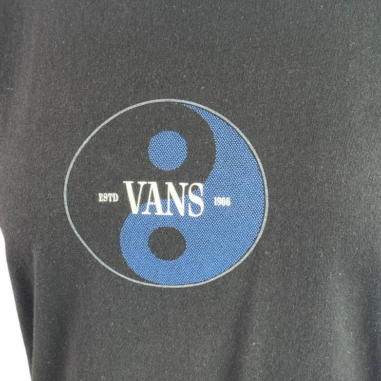 VANS Off The Wall Black Short Sleeve Crewneck Graphic Tee T-Shirt Top Size S