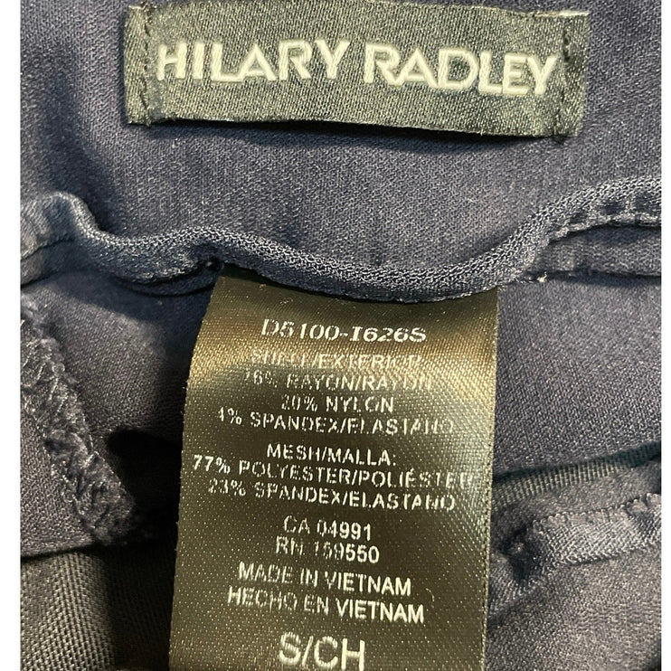 Hilary Radley Womens Blue Mid Rise Slim Fit Flared Leg Trousers Dress Pants Sz S
