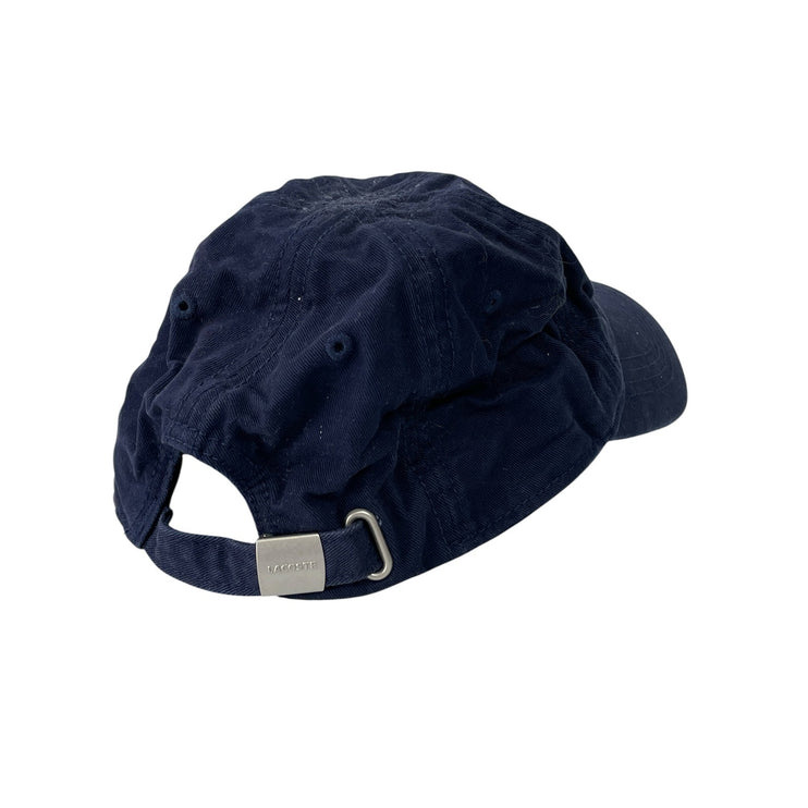 Lacoste Women's Navy Blue Patch Crocodile Logo Embroidered Strapback Cap Hat OS