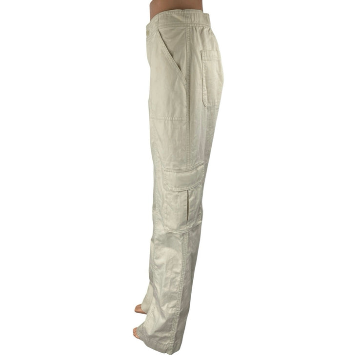 NEW Abercrombie & Fitch Women's Beige High Waisted Trousers Cargo Pants Size 27