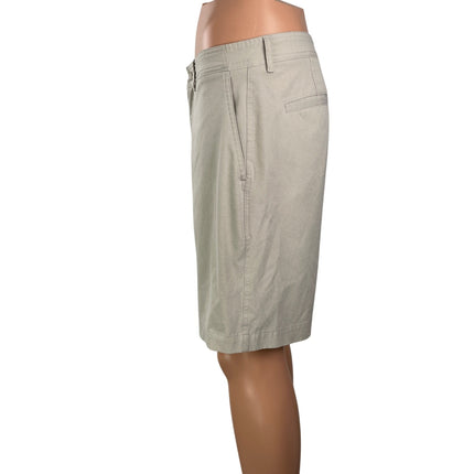 CREMIEUX Performance Men's Gray Mid Rise Straight Chino Khaki Bermuda Shorts 33