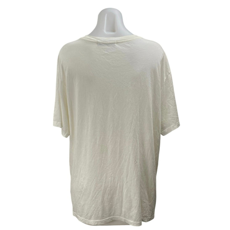 Daydreamer Rolling Stones White Short Sleeve Graphic Band Tee T-shirt Top Size L