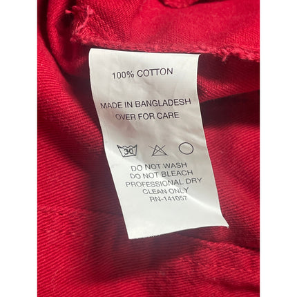 Southpole Men's Red Embroidered Long Sleeve Button Up Shirt Shacket Jacket Sz M