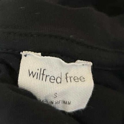 Aritzia Wilfred Black Short Sleeve Crew Neck Bodysuit Tee T-shirt Top Size S
