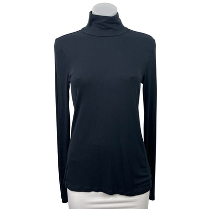 Aritzia Babaton Women's Black Rib Knit Long Sleeve Turtle Neck Sweater Top Sz S