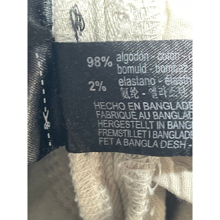 Zara Men's White Distressed High Rise Slim Fit Skinny Denim Jeans Pants Size 42