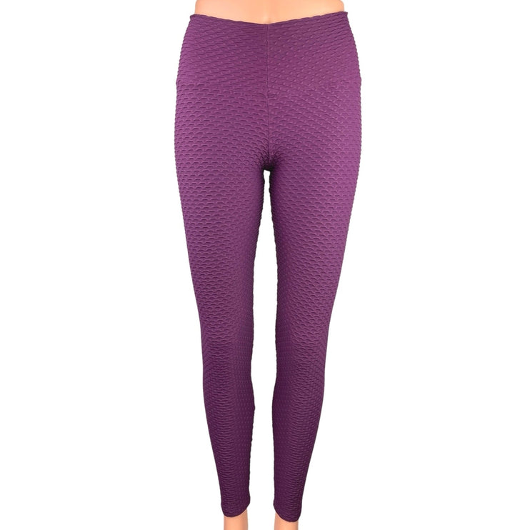 Booty by Brabants Purple Croco Skin Seamless High Rise Leggings Pants One Size