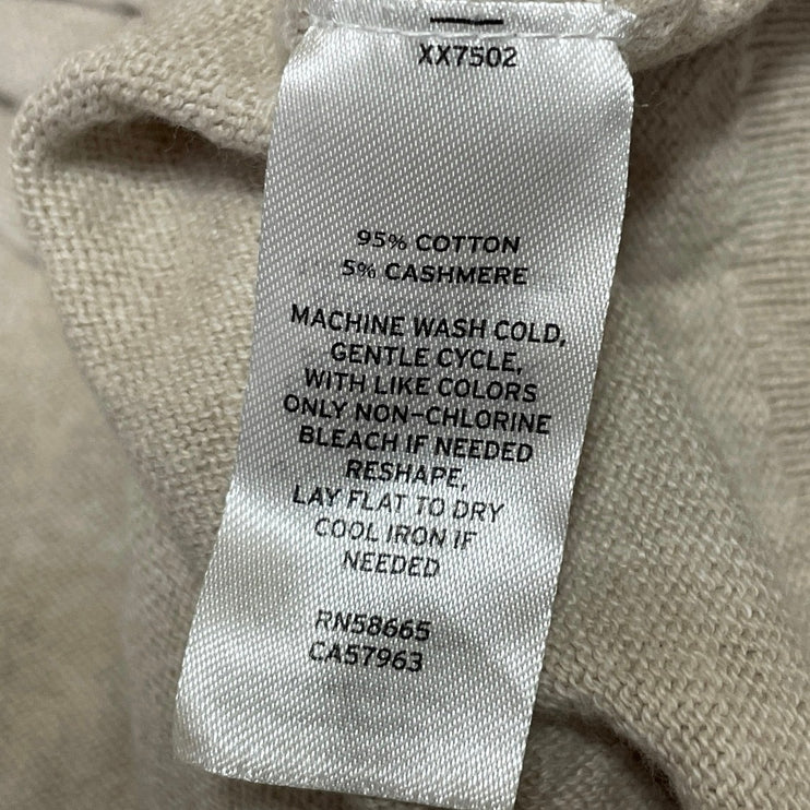 L4th & Union Men's Beige Cashmere Long Sleeve Crew Neck Sweatshirt Top Size XL