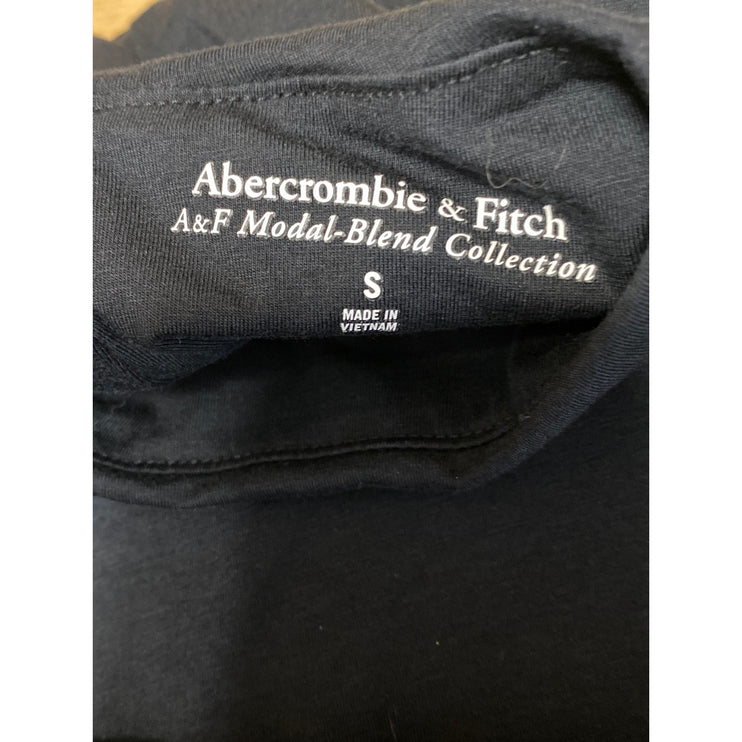 Abercrombie & Fitch Women's Black Sleeveless Mock Neck Ruched Tank Top Size S