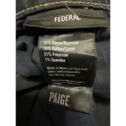 Paige Federal Men's Blue Mid Rise Skinny Straight Slim Fit Denim Jeans Pants 30