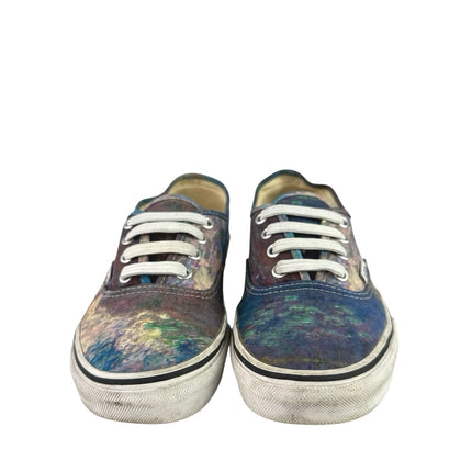 MoMA Claude Monet Multicolor Tie Dye Lace Up Sneakers Shoes Mens 5.5 Womens 7