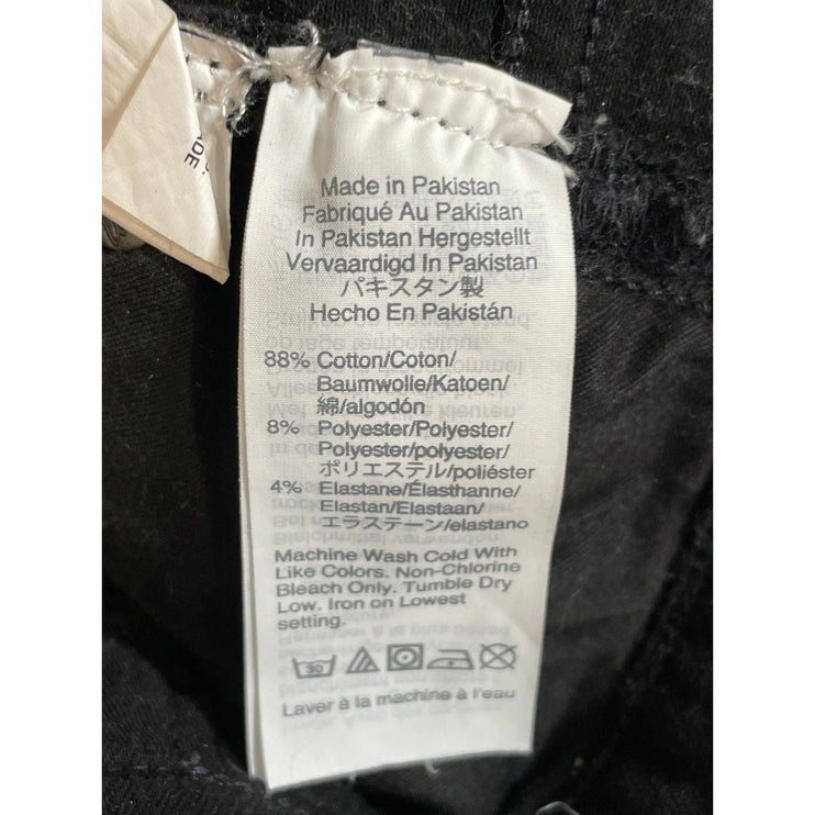 Madewell 9" Mid Rise Skinny Women's Black Button Fly Slim Denim Jeans Size 27