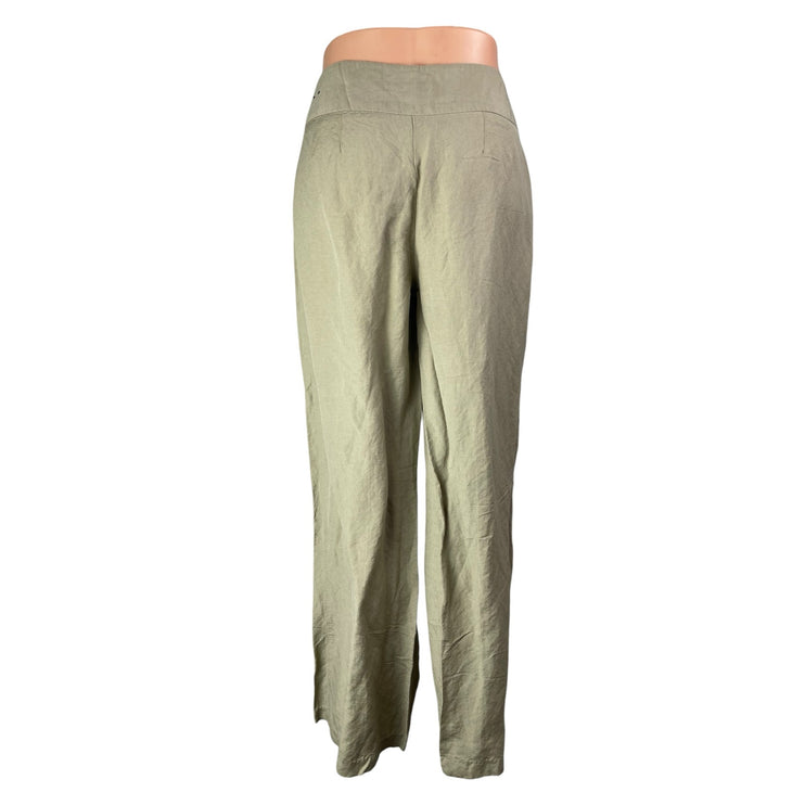 East 5th Women's Gray Linen High Waisted Palazzo Wide Leg Trousers Pants Size 10
