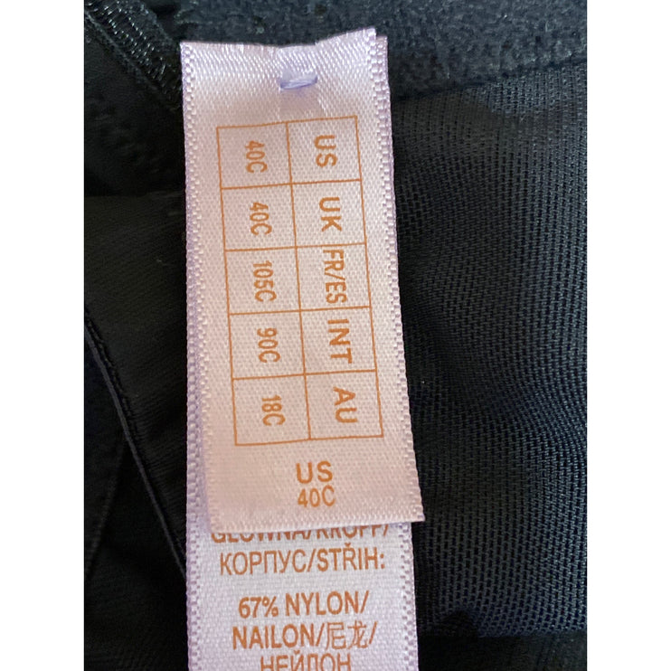 Savage X Fenty Black X-Ray Vision Half Cup Plunge Adjustable Underwire Bra 40C