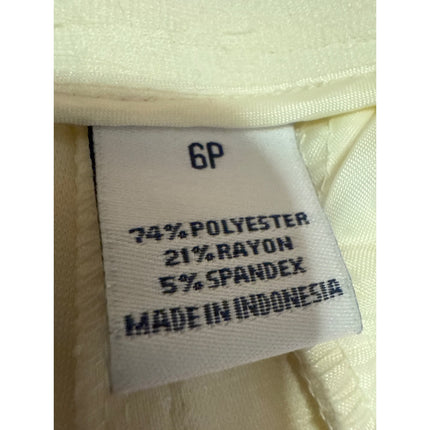 NEW Charter Club Women's White Mid Rise Straight Leg Trousers Dress Pants Size 6