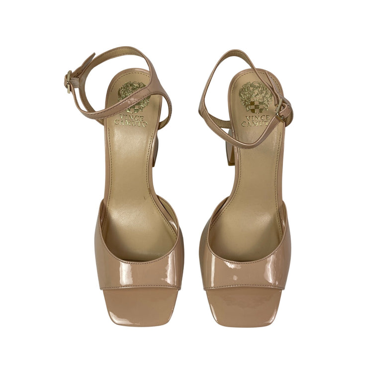 Vince Camuto Lilah Ankle Strap High Block Heel Open Toe Strappy Heels Sandals 10