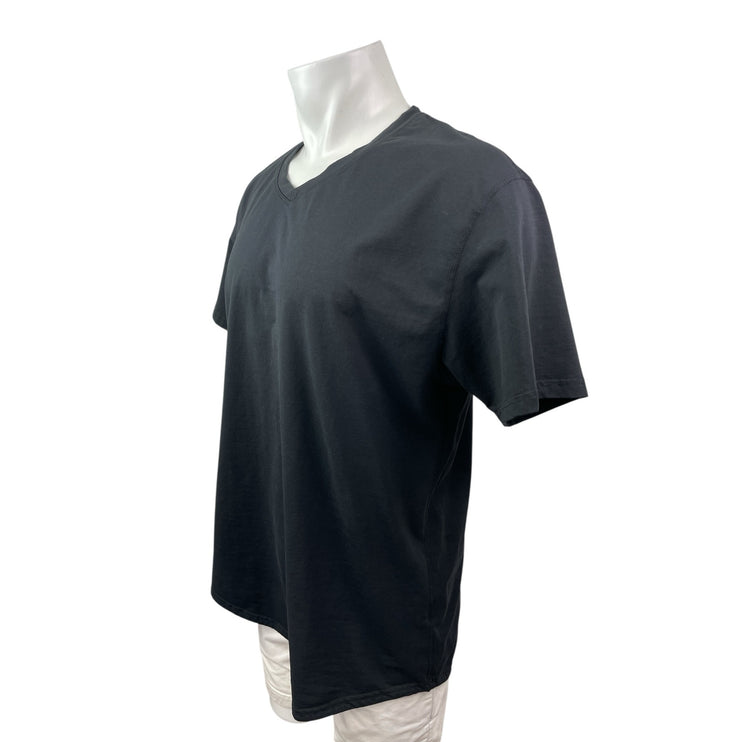 BYLT Men's Black Drop Cut V Neck Basic Short Sleeve T Shirt Tee Top Size XL