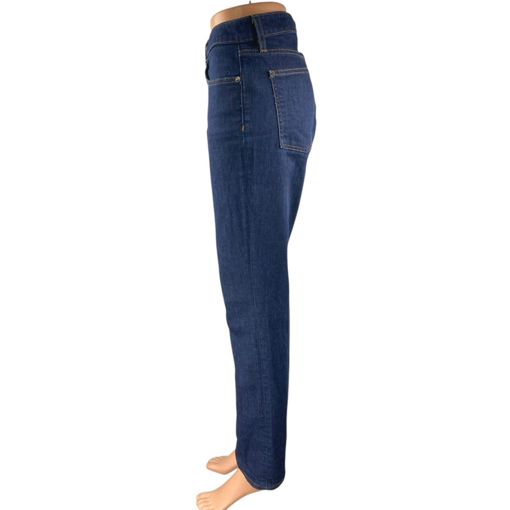 Lauren Ralph Lauren Women's Dark Wash High Waist Straight Leg Denim Jeans Sz 12