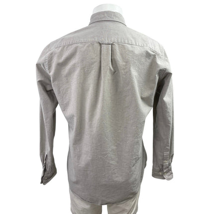 Uniqlo Men's Gray Chambray Long Sleeve Collared Casual Button Down Shirt Top L