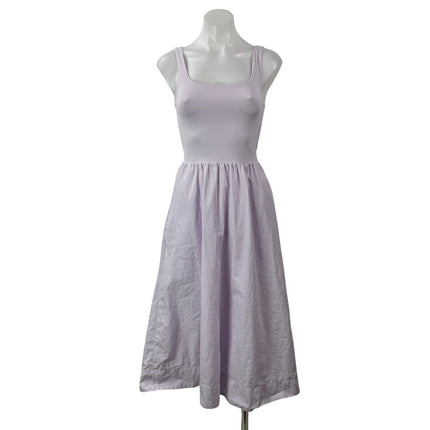 Aritzia Babaton Revive Poplin Womens Purple Sleeveless Flare Tank Midi Dress XS