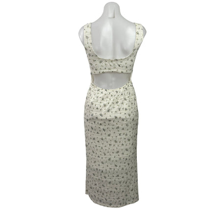 Demetra For Aeropostale White Floral Lace Sleeveless Midi Bodycon Dress Size S