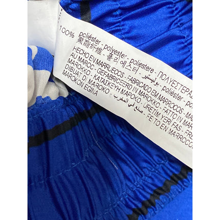 Zara Women's Blue White Abstract High Rise Baggy Wide Leg Trousers Pants Size M