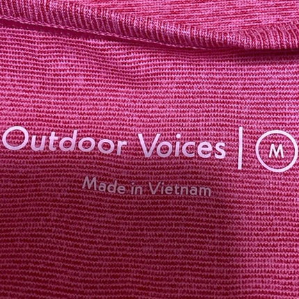Outdoor Voices Pink Sleeveless Racerback Yoga Athletic Sports Bra Crop Top M