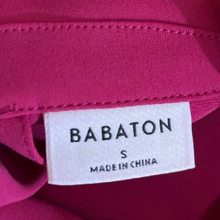 Aritzia Babaton Women's Hot Pink Long Sleeve Cowl Neck Shirt Blouse Top Size S