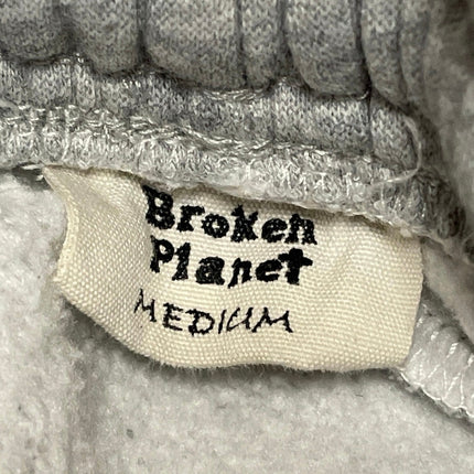 Broken Planet Women's Heather Gray Fleece High Rise Wide Leg Baggy Sweat Pants M