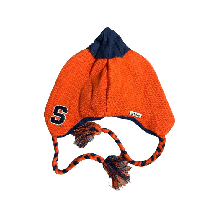 ZooZatz Otto the Orange Mascot NCAA Syracuse University Fringe Beanie Hat Cap OS