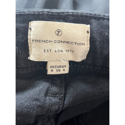 French Connection Women's Black High Waisted Slim Fit Skiiny Denim Jeans Pants 4