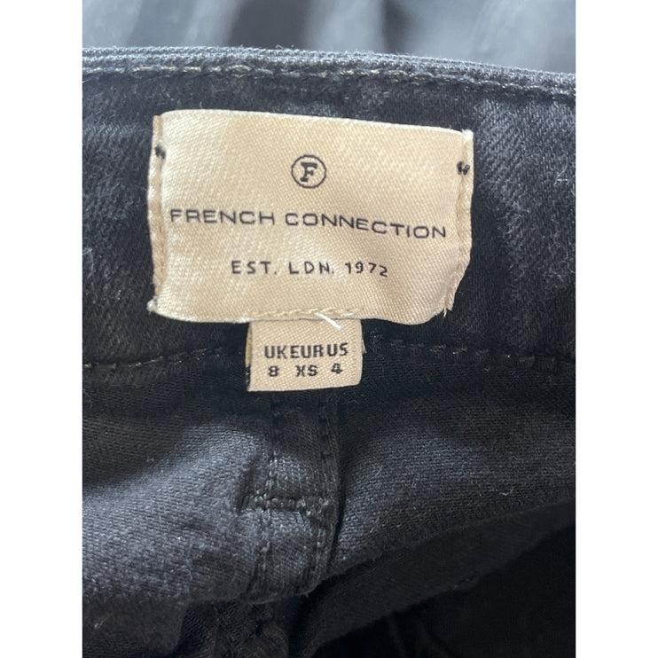 French Connection Women's Black High Waisted Slim Fit Skiiny Denim Jeans Pants 4