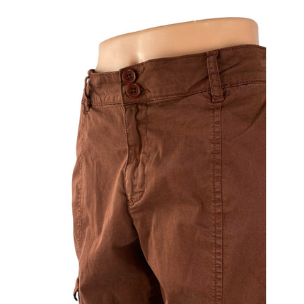 Sanctuary Women's Brown High Waisted Loose Fit Straight Trousers Cargo Pants 30