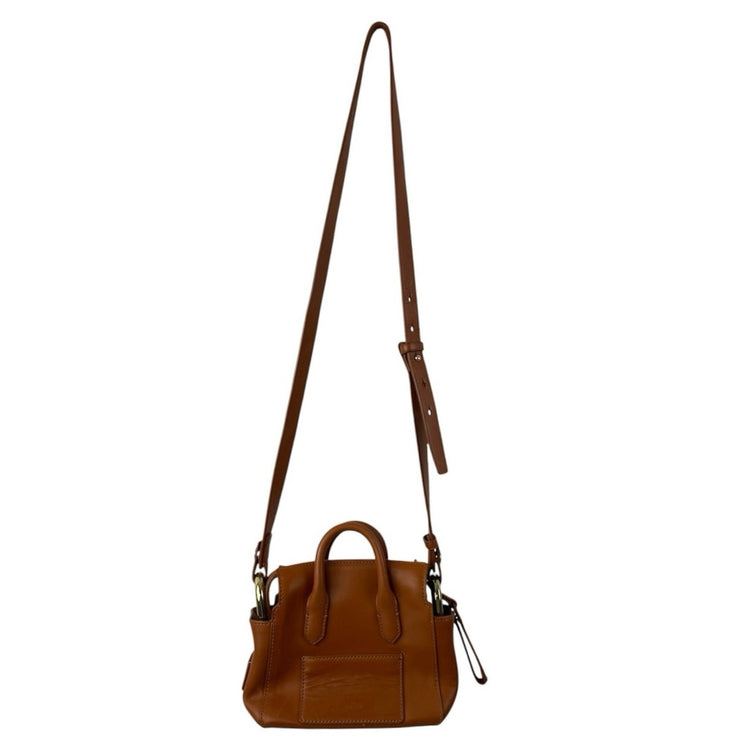 J.Crew Harper Women's Brown Leather Crossbody Purse Mini Stachel Handbag OS