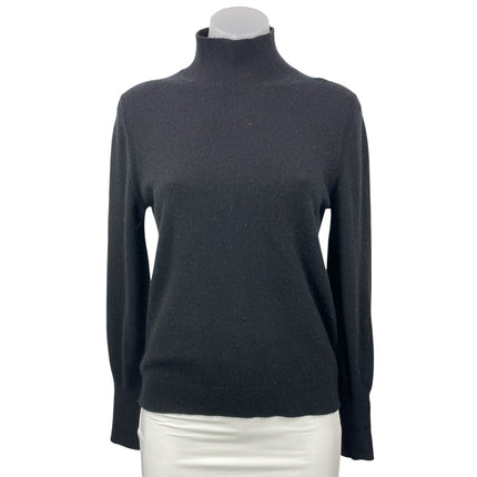 Kilte Collection 100% Cashmere Black Long Sleeves Turtleneck Sweater Top Size M