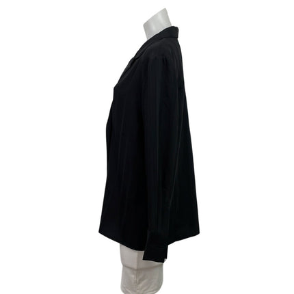 Banana Republic Women's Black Double Breasted Striped Shirt Blazer Coat Jacket S