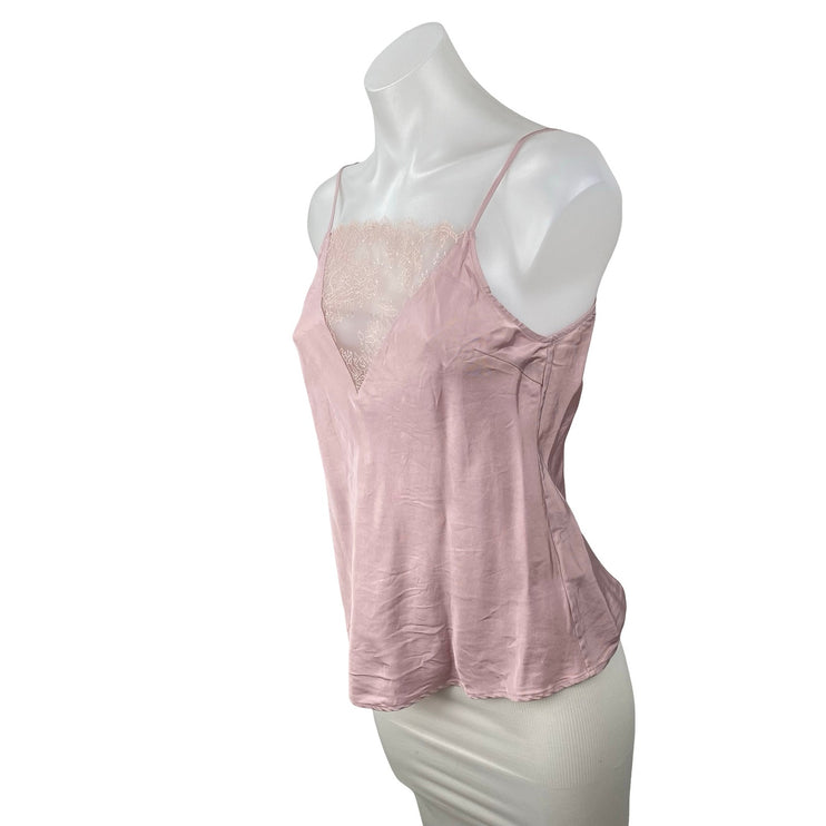 & Other Stories Womens Pink Floral Lace Trim Sleeveless Cami Camisole Tank Top 4