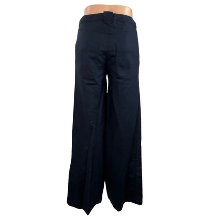 Ba&sh Women's Black High Waisted Palazzo Baggy Wide Leg Trousers Pants Size 1