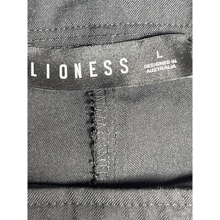 Lioness Women's Gray Mid Rise Belted Slim Fit Straight Leg Mini Shorts Size L