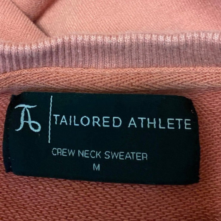 Tailored Athlete Orange Red Long Sleeve Crew Neck Sweatshirt Sweater Top Sz M