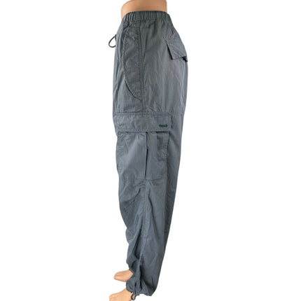 Aritzia TNA Blue Elastic Waist Drawstring Windbreaker Cargo Jogger Pants Size M